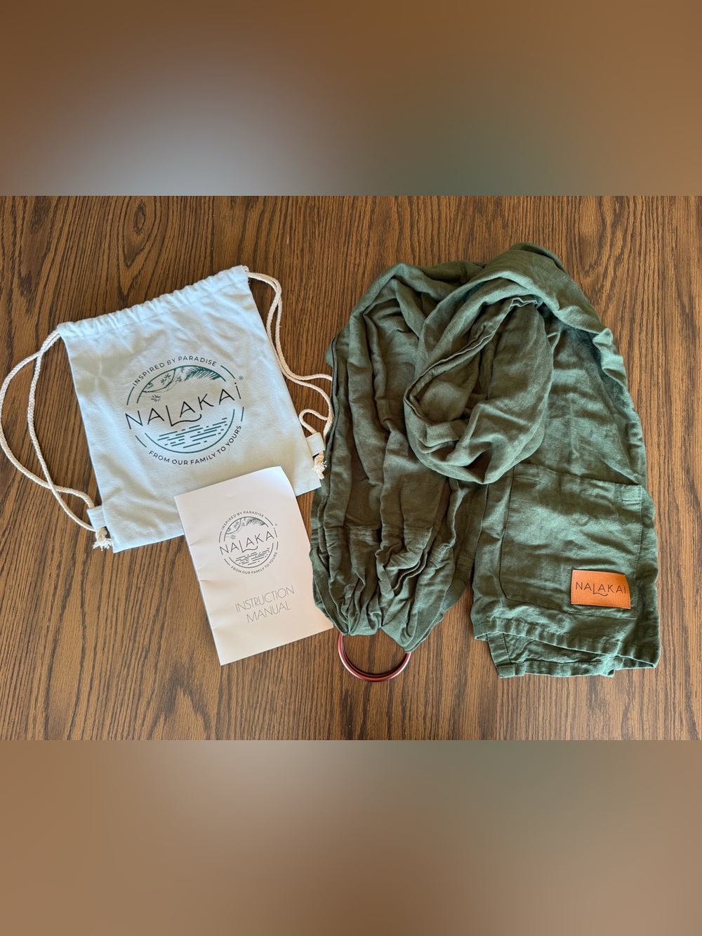 Nalakai Bamboo Linen Ring Sling Wrap Carrier